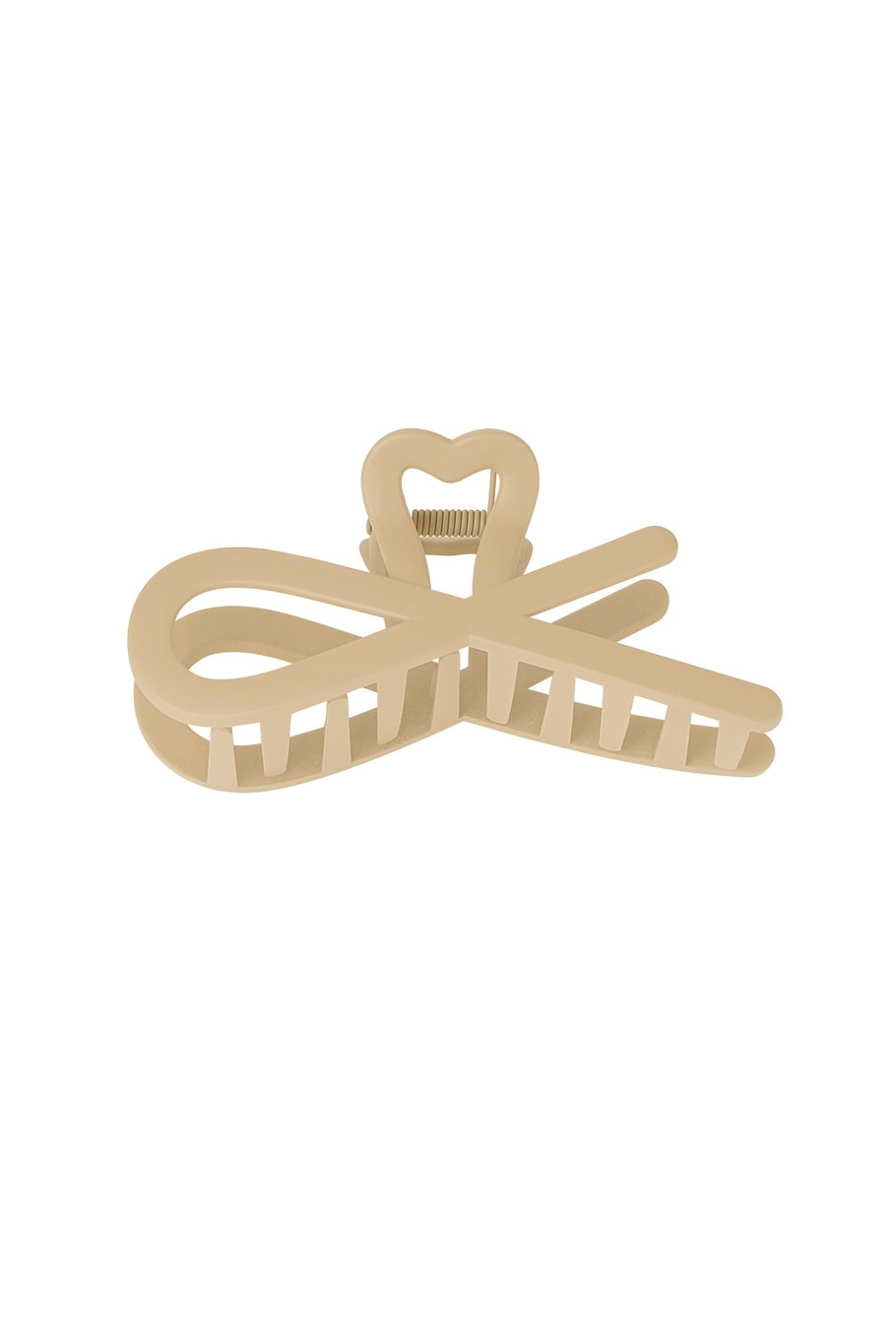 Haarclip krullende golven – plastic haarspeld, 11 cm, zandkleur