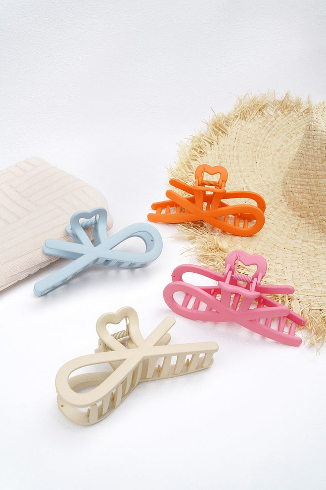 Haarclip krullende golven – plastic haarspeld, 11 cm, zandkleur – foto 2