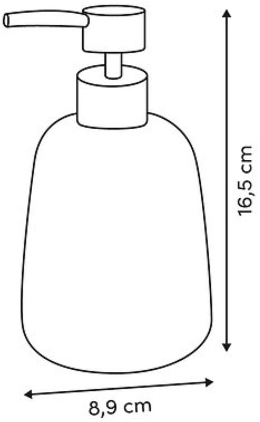 5Five zeepdispenser Dotty – rond, bruin glas met pomp, 400 ml, navulbaar – foto 4