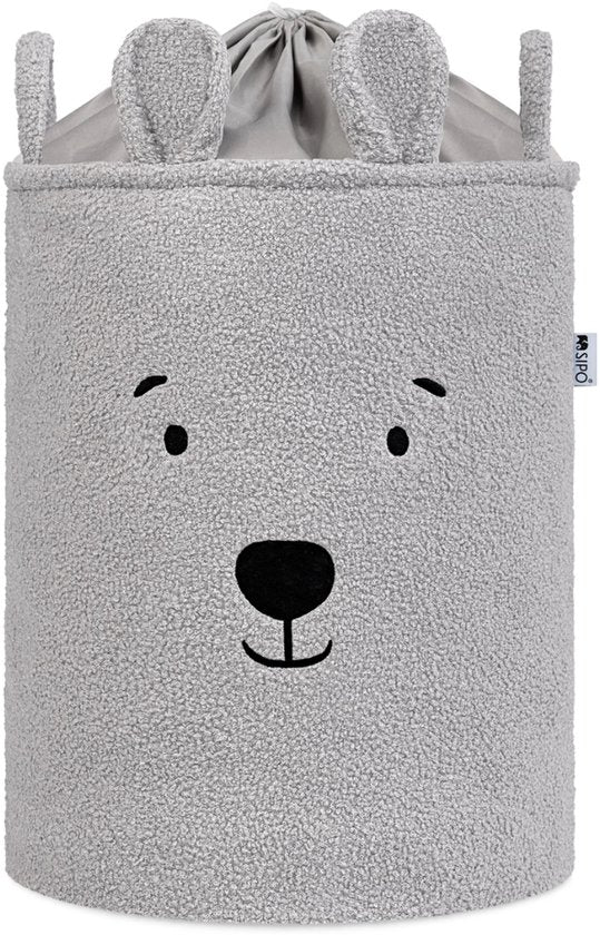 Sipo opbergmand XL met trekkoord – 43 liter, 35 x 35 x 45 cm, grijs
