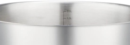 Lage braadpan 24 cm met glazen deksel, 2,7 liter, rvs, geschikt voor alle warmtebronnen