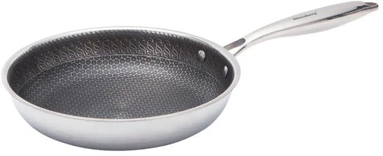 Klausberg 9022 - Frying pan, non-stick coating with honeycomb structure - 24 cm - 3-ply - 304 stainless steel - PFOA-free