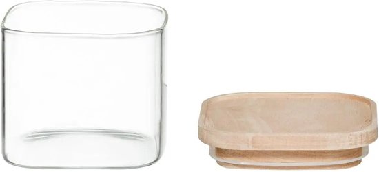 5Five voorraadpotten glas met houten deksel, set van 4 – 500 ml en 1000 ml – foto 9