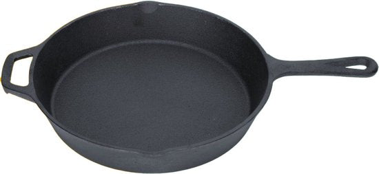 Hage gietijzeren koekenpan Ø 26,5 cm – ook voor oven, BBQ en kampvuur, zwart – foto 3