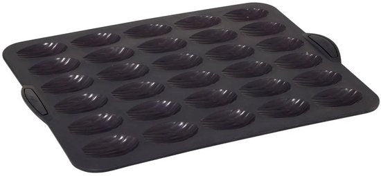 Siliconen TOP Maxi siliconen 30 madeleinevorm - verstevigde metalen armatuur - anti-aanbak - 40, 1 x 30, 7 x 2, 0 cm - oven en vriezer - 100% Siliconen Platinium