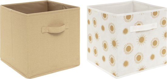 Atmosphera Kids Soleil opbergers voor speelgoed – 2 stuks, 29 x 29 x 29 cm