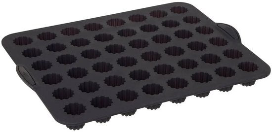 Siliconen TOP Maxi siliconen 48 cannelé‑vorm - verstevigde metalen armatuur - anti‑aanbak - 40 x 30, 5 x 4 cm - geschikt voor oven & vriezer - 100% Siliconen Platinium