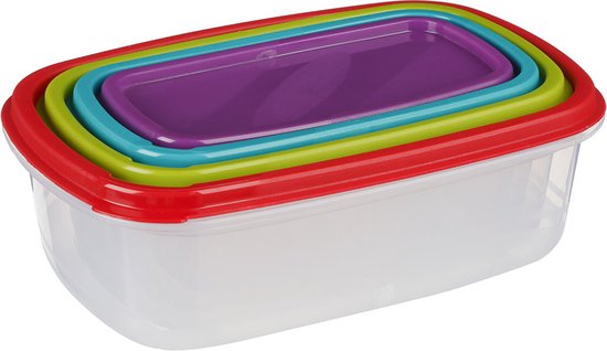 5Five vershoudbakjes nestbaar, 4-delig – BPA-vrij, luchtdicht, voor meal prep – foto 8