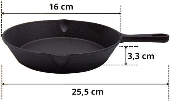 HAGE gietijzeren pan 16 cm – voor alle kookplaten, oven en open vuur – foto 4