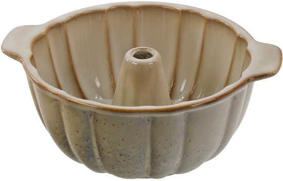 MPLCo - Moule à Kouglof - Moule à pâtisserie - Moule à gâteau avec cheminée - Compatible four, micro-ondes et lave-vaisselle - Ø28 x 8,5 cm - Marron clair