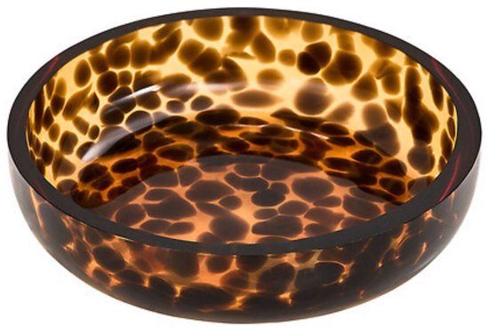 Zeepbakje Dotty van bruin glas – ronde zeephouder, Ø 11 cm