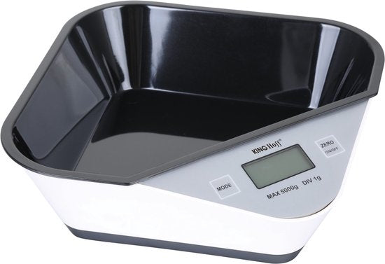 Kinghoff KH-1826 keukenweegschaal met kom – tot 5 kg, nauwkeurig op 1 g
