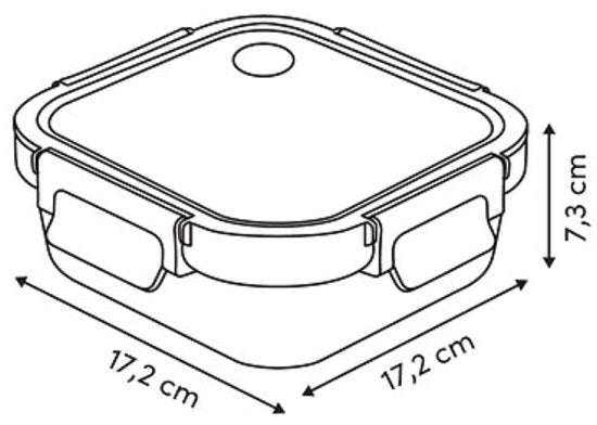 Clipeatplus glazen vershoudbakje 0,75 liter – vierkant, borosilicaatglas – foto 2