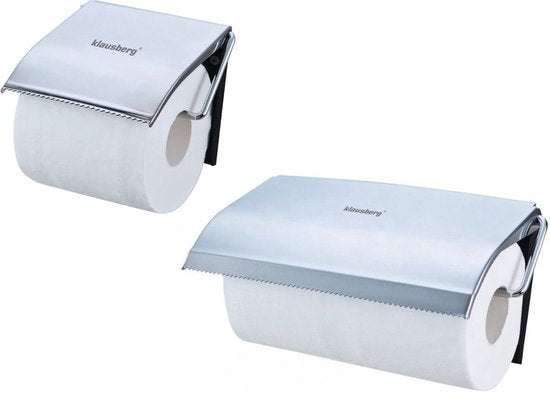 Keukenrolhouder en wc-rolhouder van RVS – set van 2