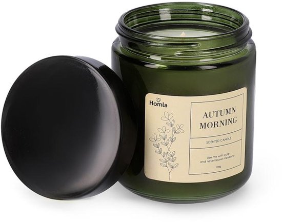 Homla Tofu geurkaars – groene herfstochtendgeur, BASIC-collectie – foto 6