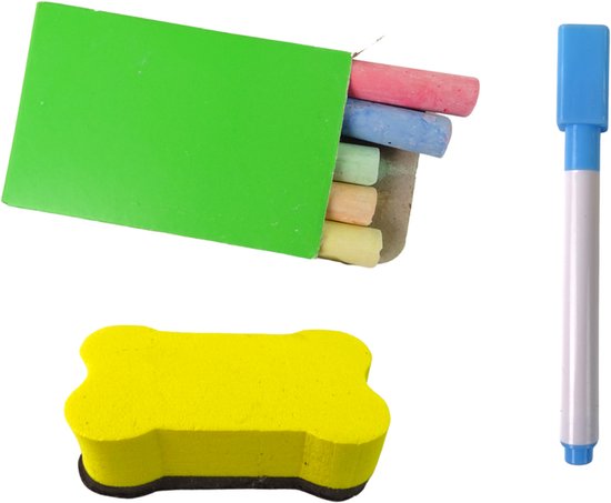 2-in-1 houten schoolbord – magnetisch whiteboard en krijtbord voor kinderen – foto 2