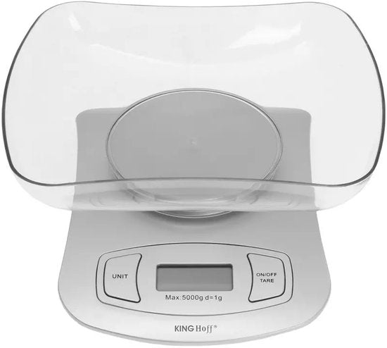 Kinghoff digitale keukenweegschaal tot 5 kg – tarrafunctie, per 1 gram – foto 6
