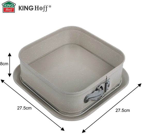 Kinghoff bakvormen set 3-delig – cakepan, baktray en vierkante bakvorm – foto 7