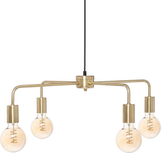 Atmosphera KELI hanglamp met 4 koppen – metaal, goud, E27, 69 cm