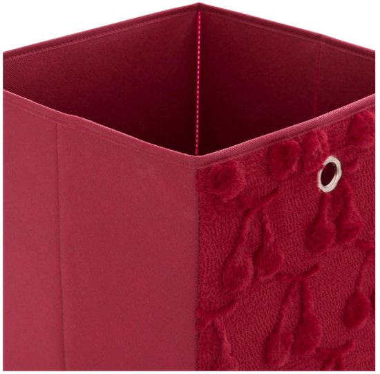 Atmosphera Kids opbergdoos Cerise – opvouwbaar, rood, 30 x 30 x 30 cm – foto 4