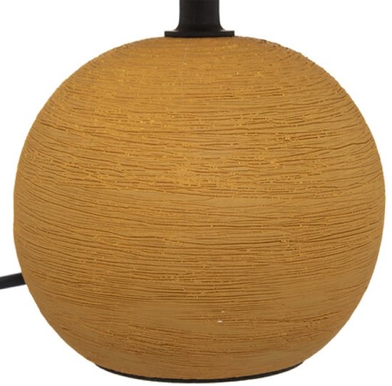 Atmosphera Timéo bol tafellamp keramiek, set van 2 – geel, 25 cm hoog – foto 2