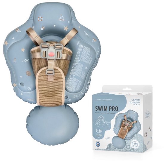 Sipo Swim Pro baby zwemband met zitje – zwemtrainer 6-36 maanden, blauw