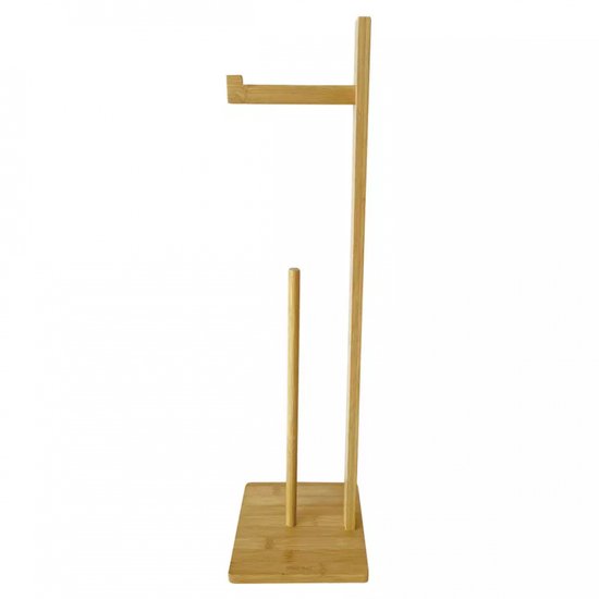 Kinghoff staande toiletrolhouder van bamboe – voor 5 rollen, KH-1692