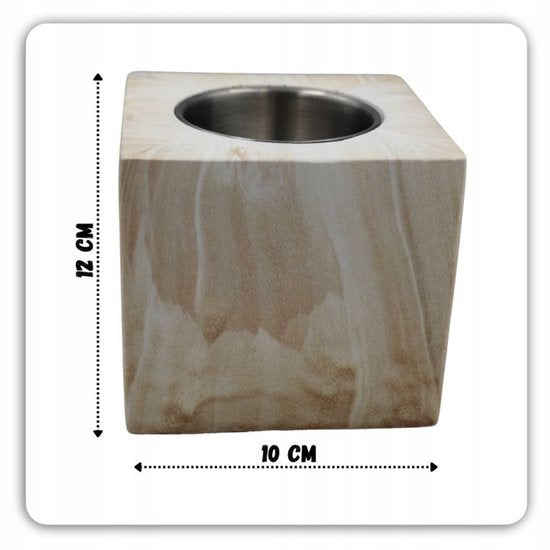 Hage bio-ethanol tafelhaard – vrijstaande biohaard, beige steenlook, 12 cm – foto 2