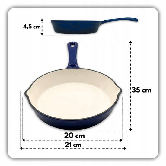 Hage Cast Iron Roasting Dish – 3.5 L – Blue