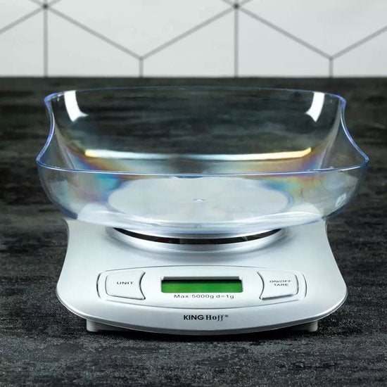 Kinghoff digitale keukenweegschaal tot 5 kg – tarrafunctie, per 1 gram – foto 4