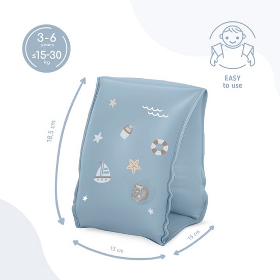Brassards de natation SIPO pour enfants – 3-6 ans – 15-30 kg – Bleu