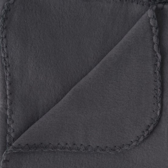 Microfleece plaid donkergrijs – fleece deken voor bank en bed, 125 x 150 cm – foto 3