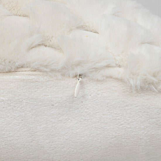Coussin décoratif Adriel - Lot de 2 - Coussins doux de luxe à effet tie-dye - Housse amovible et garnissage - Polyester - 38 x 58 cm - Beige