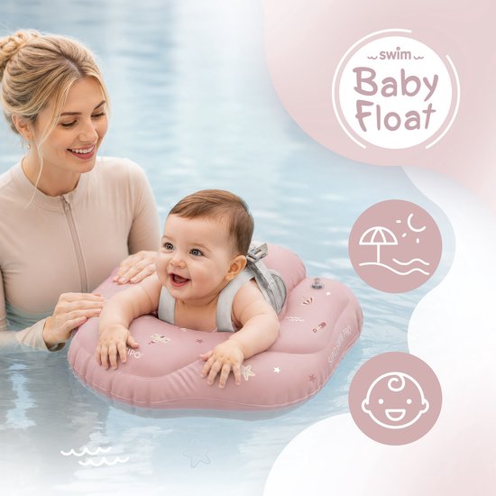 Sipo Swim Pro baby zwemband met zitje – zwemtrainer 11-18 kg, roze – foto 4