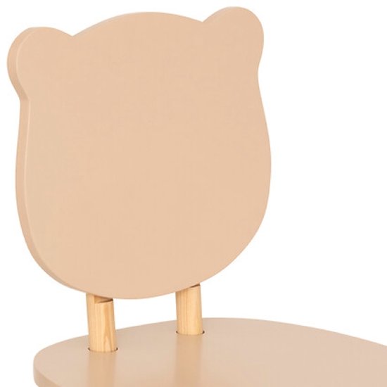 Douceur Bear kinderstoel, set van 2 – MDF en grenen, beige, 26 x 26 x 49 cm – foto 2