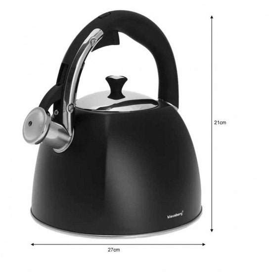 Klausberg KB-7194 whistling kettle - 3L - stainless steel - all heat sources