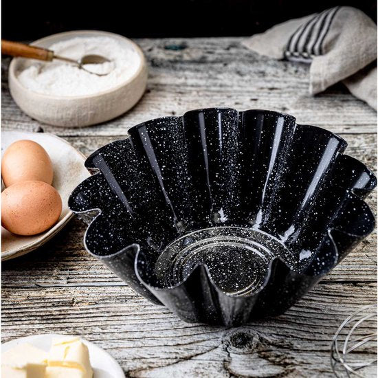 Granieten bakvorm - tulbandbakvorm voor cake 23, 5 CM