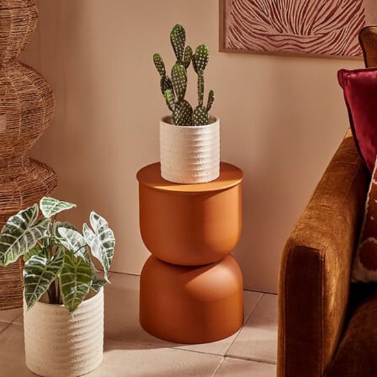 Atmosphera Totem salontafel Palomba – oker, staal, Ø 31 x 41,8 cm – foto 6
