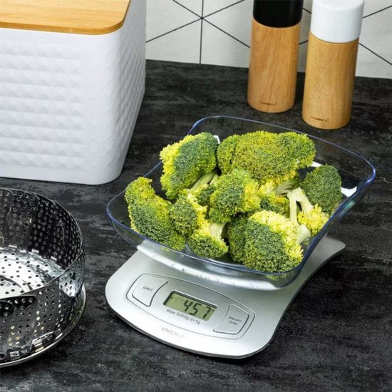 Kinghoff digitale keukenweegschaal tot 5 kg – tarrafunctie, per 1 gram – foto 5