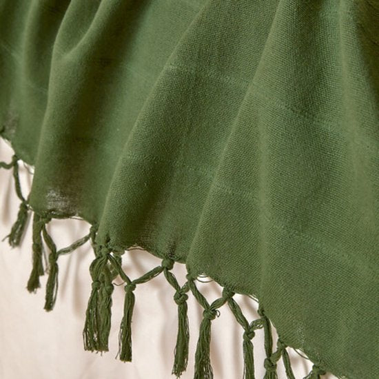 Atmosphera Plaid katoen - Blanket - 160 x 220 cm - Khaki