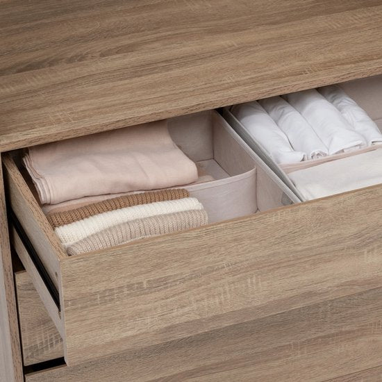 5Five Dressy+ kledingkast organizer met 16 vakken – opvouwbaar lademandje, beige – foto 6