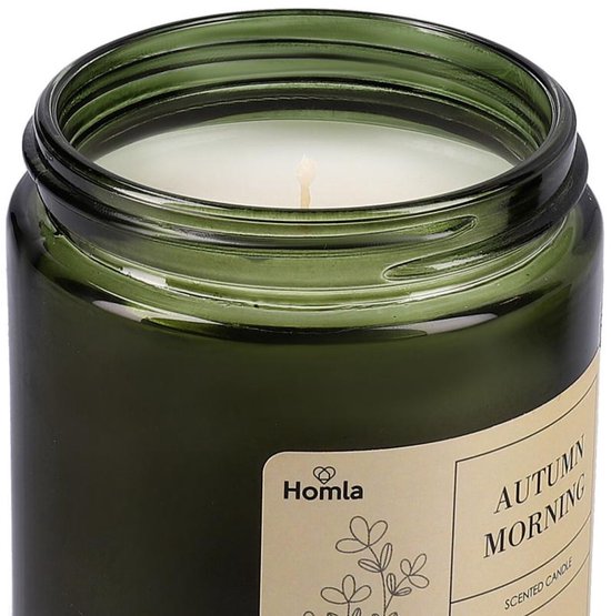 Homla Tofu geurkaars – groene herfstochtendgeur, BASIC-collectie – foto 3