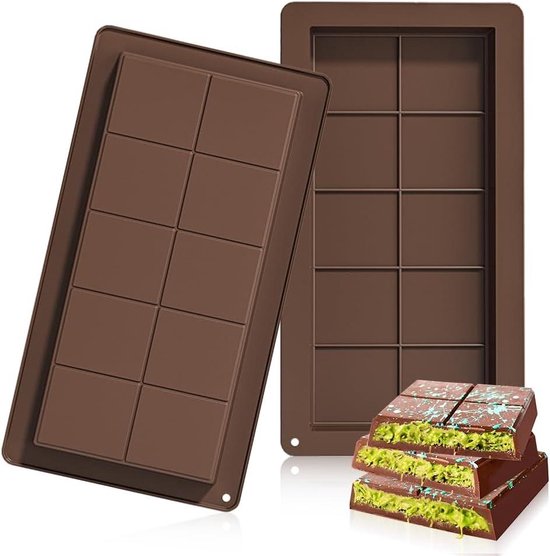 Dubai chocoladevorm diep van siliconen – set van 2, BPA-vrij