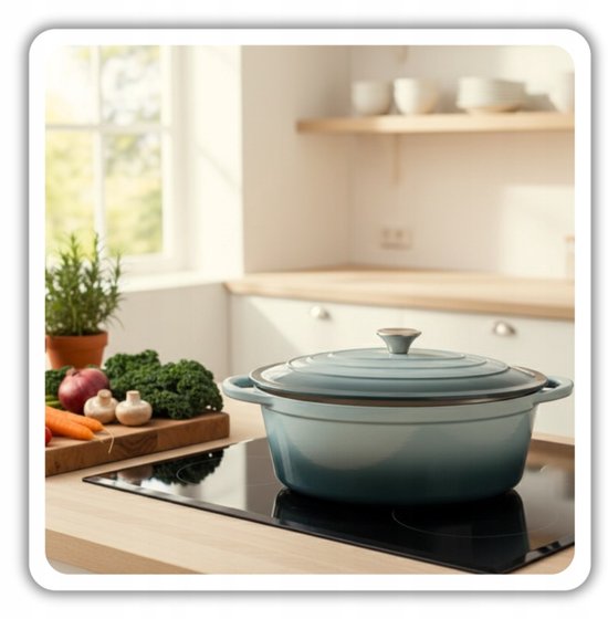 Hage - 3-Piece Kitchen Set - Cast Iron Baking Dish - Roasting Pan 3.5 L - Enamelled Baking Tin - Oven Dish for Meat and Casseroles - Cast Iron Roasting Tray - Rectangular Baking Tin - Oven-safe - Heat Retention - Pastel Blue-Green