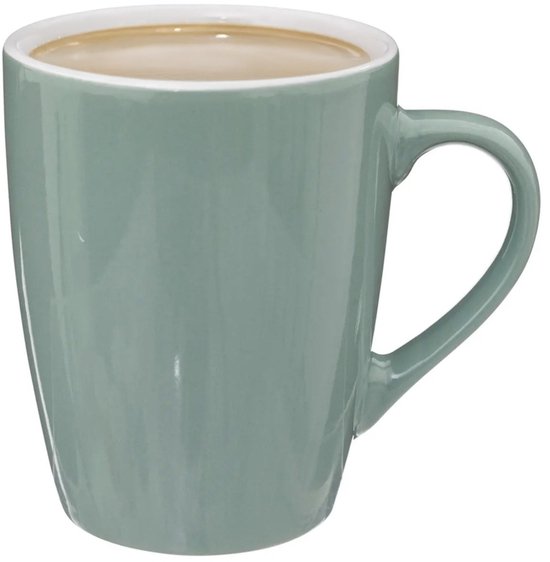 5Five Mugs à café Colorama - lot de 12 - Céramique - vert menthe - 380 ml - 9 x 11 cm