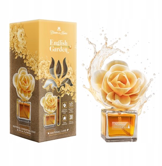 Elix Bloom at Home geurdiffuser met bloem – English Garden, 100 ml
