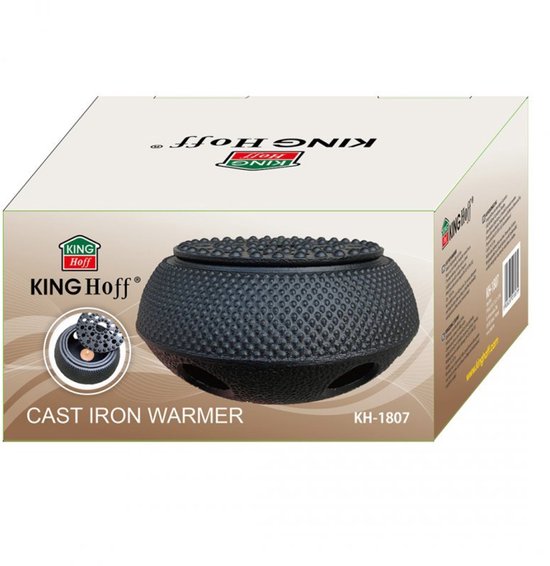 Kinghoff theepot warmer van gietijzer – voor theelicht, Ø 14,5 x 7 cm, zwart – foto 6