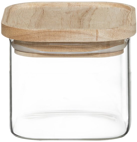 5Five voorraadpotten glas met houten deksel, set van 4 – 500 ml en 1000 ml – foto 8