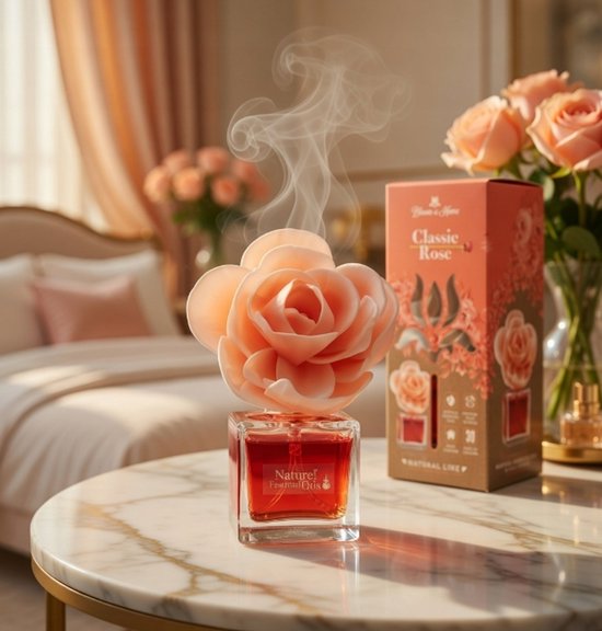 Elix Bloom at Home geurdiffuser met sola bloem – Classic Rose, 100 ml – foto 2
