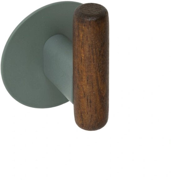5Five Cassie zelfklevende haakjes van hout – set van 2, bruin/beige – foto 8